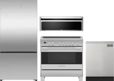 4 Piece Package Includes Refrigerator, Range, Hood And Dishwasher